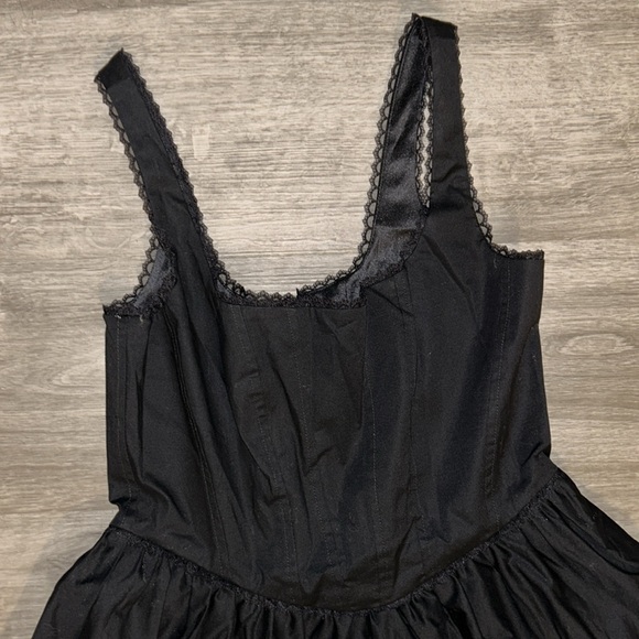 WAYF Lace Trim Stretch Cotton Midi Dress - Picture 5 of 12